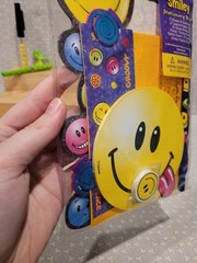 Vintage Smiley Face Sandylion Sticker Stationery Kit Floaty Paperweight Pen Lot