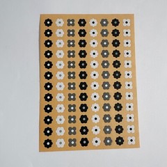Small Flower Sticker 8pc a row Monotone 8mm New From Japan with tracking