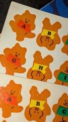 Vintage Current Inc Stickers Alphacats Sticker Sheet Lot 2 Sheets (Creases) READ