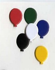 PRIMARY BALLOON SCRAPBOOKING DECORATIVE BRADS EYELET OUTLET 12 PCS 6 COLORS
