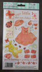 scrapbooking rub-ons transfers Royal and Langnickel Baby Girl learning growing