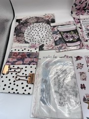 Scarlet Lime The Planner Society Chic Fashion Girl Dark Floral Mega Lot Mixed