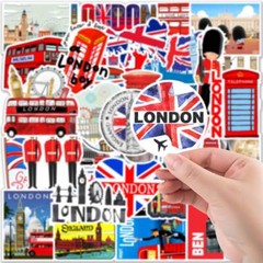 London England Sticker Decal Vinyl Stickers Travel Flag Pack Lot 50pcs (1746)