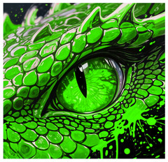 USA Veteran Made Dragon Eye Elemental Set of Four Cardstock Prints 8×8 Square