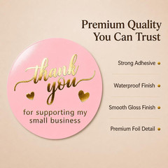 500 Thank You for Supporting My Small Business – Stickers 2 Inch Round Sticker L