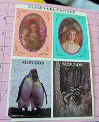 Vintage Stickers Insert From Stickers Magazine Antique Dolls Audubon 1984 READ