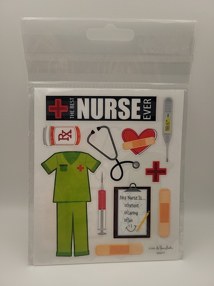 Nurse Stickers Medical Scrapbook Stickers Nurse, Medical Crafts Double Sided