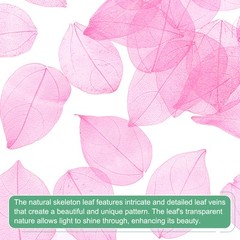 200-Pack Skeleton Leaves, Natural Rubber Leaves Vein[4-6cm, Light Pink]