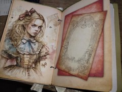Alice In Wonderland Junk Journal Scrapbook USA Seller