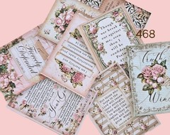 Vintage Style Victorian Bible Verse Cards Inspirational Faith Crafts