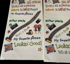 MAMBI sticker Sheets Set Of 2 Camera Pictures Smile 2001 Open & Missing