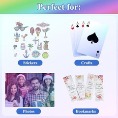 100PCS A4 Holographic Sticker Paper – Self-Adhesive, Waterproof, Gem, Dot, Rainb