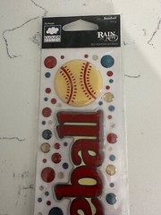 Cloud9 Design Rain Dots Baseball Title 70PC Color Baseball Scrapbooking Crafts