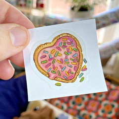 Vintage 80s Sticker Lot: Restored Valentine’s Day Heart Candy Stickers (READ)