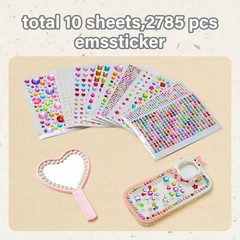 2774PCS Gem Stickers, Self Adhesive Gems for Crafts, Acrylic Bling Multicolor