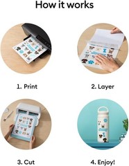 Printable Waterproof Sticker Set, 20 White Sheets 8.5″ x 11″ – Compatible wit…