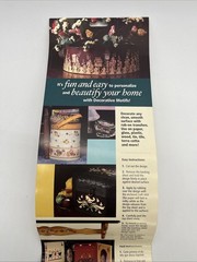 Provo Craft Home Accents Rub On Transfers Floral Borders Pink Roses Vintage 1999