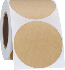 2″ Round Brown Kraft Paper Stickers Packaging Sealing Total 300 Labels Per Ro…