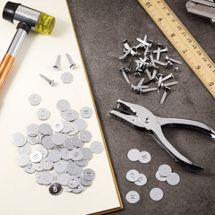 100 Pieces Brass Paper Fasteners Paper Brads, and 300 Pieces Washers with Hole P