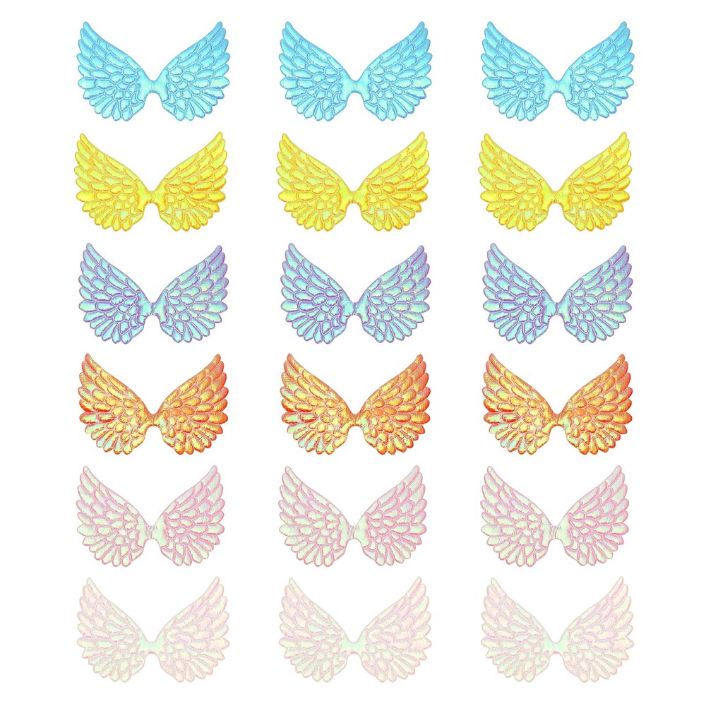 18Pcs Angel Wings for Crafts, 6 Colors Angel Wings Wings(3.4 Inch)