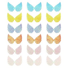 18Pcs Angel Wings for Crafts, 6 Colors Angel Wings Wings(3.4 Inch)