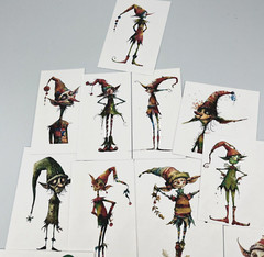 19 Pc QUIRKY CHRISTMAS ELF 3 Supplies Kit For Junk Journal Card Making Scrapbook