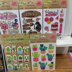 Sticker Lot of 15 Packs Grandma Grandpa Mom Dad Happy Birthday Catus Lot #5
