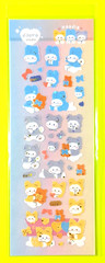 Hoodie Bunny Rabbits & Teddy Bears Kawaii 1 Sheet Korean Glittery Sticker Pack