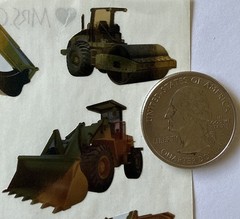 TRACTOR & TRUCK Foil Stickers(7pc)Mrs.Grossman’s •Loader•Dump Truck•Card Making•