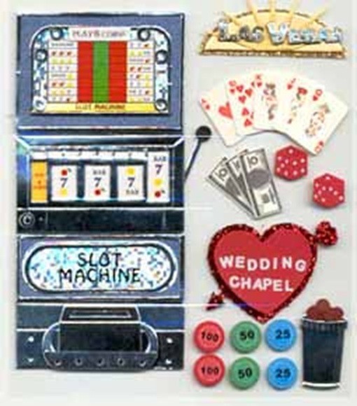 Las Vegas, 3D scrapbook stickers – Jolees 006