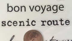 VACATION SLANG Stickers Approx.5-3/4″x12″Road Trip•Tropical•Paradise •Bon Voyage