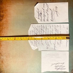 Vtg Handwritten Notes Scrapbooking Craft Junk Journal Prop Ink On Paper Cursive