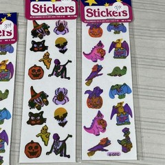 Vintage Stickers 90’s Halloween Pearl Iridescent Stickers New Lot of 4 Taiwan