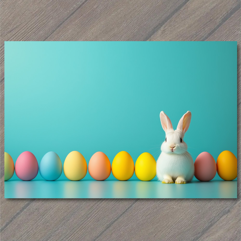 STICKER Baby Bunny Pastel Easter Eggs Minimalist Cute Whimsical Spring Rabbit