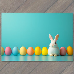STICKER Baby Bunny Pastel Easter Eggs Minimalist Cute Whimsical Spring Rabbit
