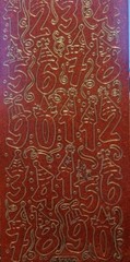 Peel Off Stickers Numbers 1-10 Blue Orange Silver Gold Purple Pink Black Glitter