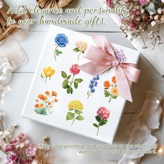 300 Pieces Flower Pink, Blue, Yellow, Purple, Orange, Red, Green, Brown