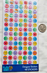 Hello Hobby stickers colorful smiley faces face happy star eyes laugh wink