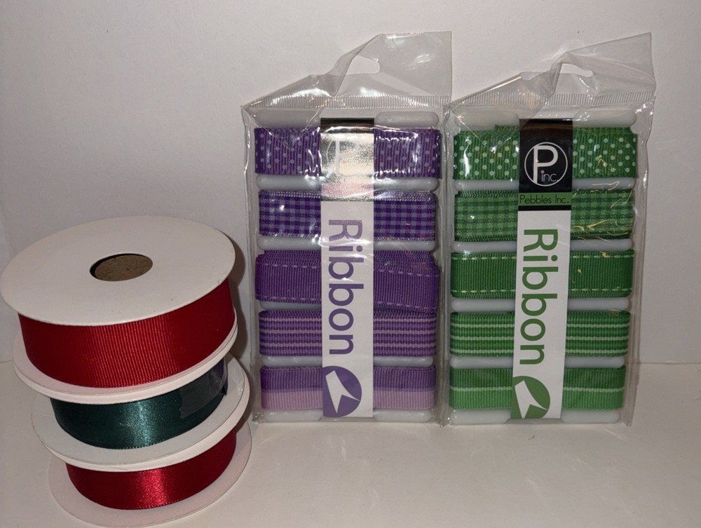 Packs Pebbles Inc. I Kan-dee Ribbon Grosgrain NEW Sealed extra ribbon for gift