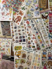 1 LB Stickers School Birthday Sports Child Holiday Hearts Wedding Flowers LOT E
