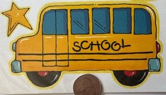 SCHOOL Die-Cut Stickers(11pc) Provo•Bus•Books•Pencil •Students•House•Card Making