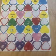 Vtg 90s Candy Heart Stickers I Like You Valentine Friends Love