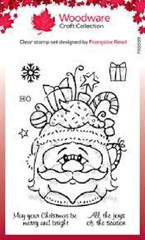 Woodware Craft Clear Stamp – SANTA CUP – Scrapbooking