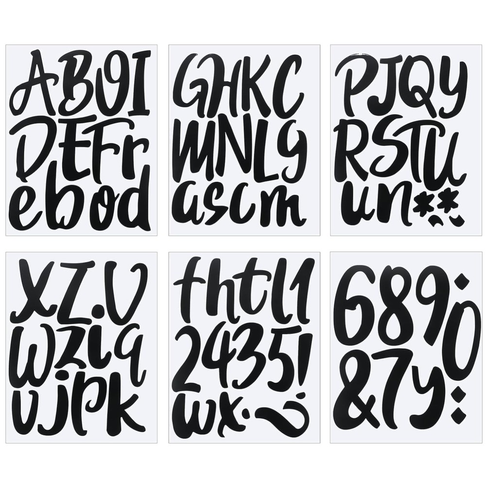 Durable Weatherproof Alphabet Number Decals Pack