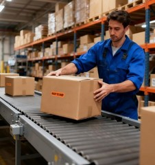 Ready to Ship Industrial Labels, Fluorescent Orange 1 x 3 Inch Quality Contro…