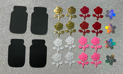 BOUQUET (RED, GOLD, WHITE, PINK) ROSES IN A JAR SILHOUETTE DIE CUT/ CUTS -24pcs