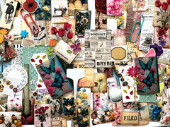 #776 – 100+ PCS VINTAGE FLORAL SCRAPBOOK JUNK JOURNAL KIT / LOT – REAL EPHEMERA