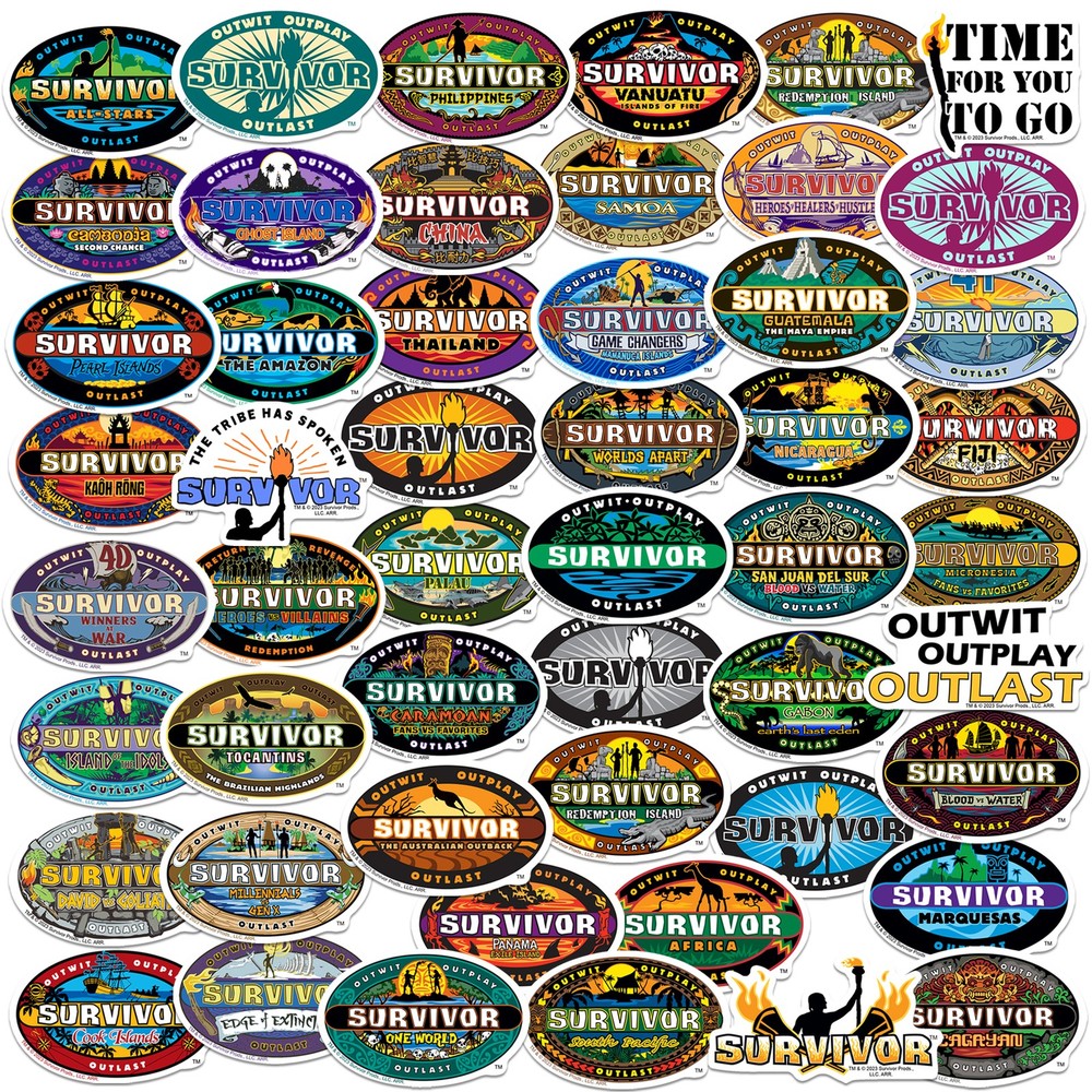 SURVIVOR VARIETY DIE CUT VINYL 50 CT STICKER PACK