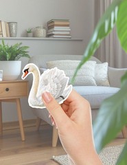 Swan Die Cut Vinyl Stickers Set Scrapbooking Laptop Water Bottle