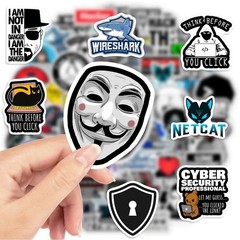 Cybersecurity & Hacker-Themed Waterproof Vinyl Stickers for Tech, Coding, etc